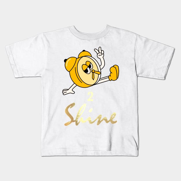 Time to Shine Kids T-Shirt by m0nster